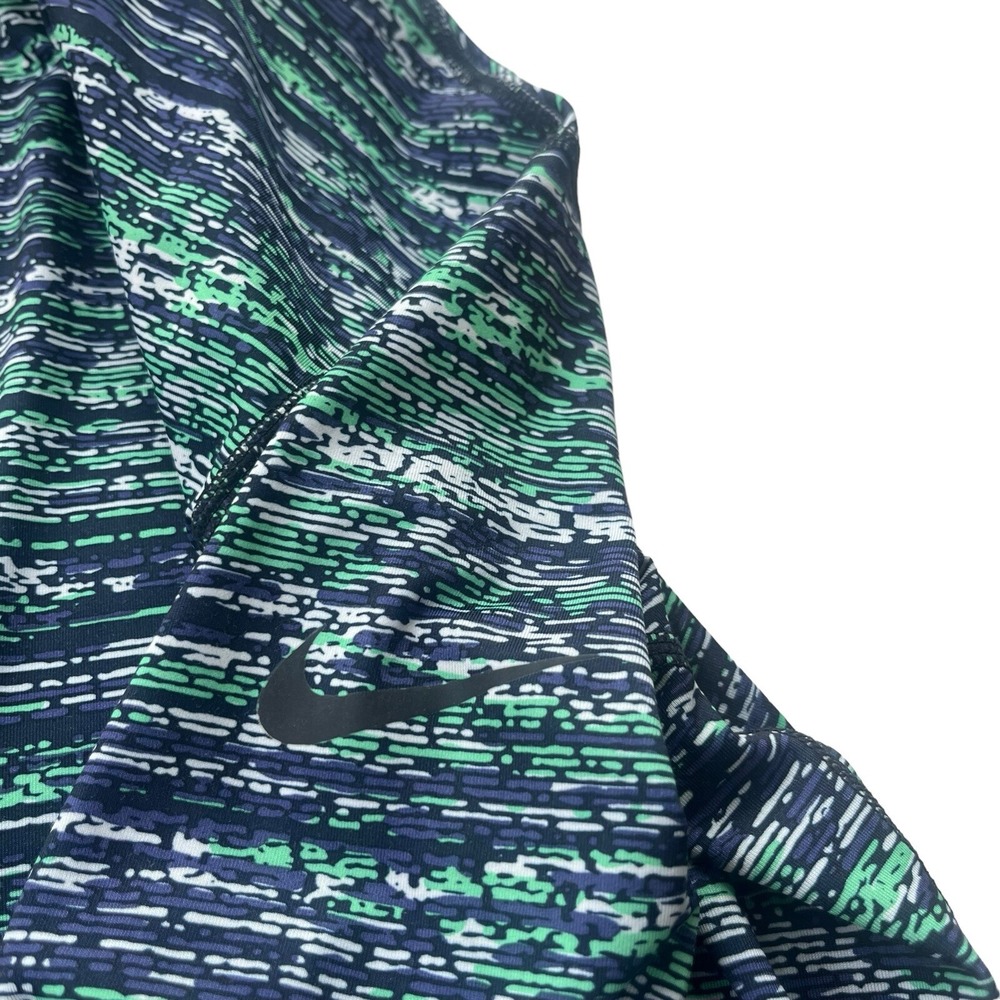 Nike Pro Dri-FIT Women M Green Blue Space Dye Half Zip Pullover 849315-387 Sport - Picture 11 of 16